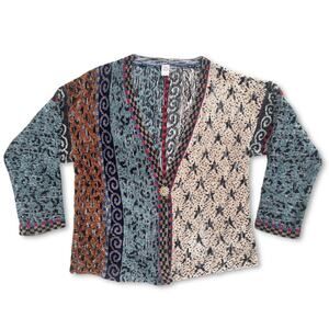Vintage 90s Cardigan Sweater | Size Medium / Large | Robin L. Bergman